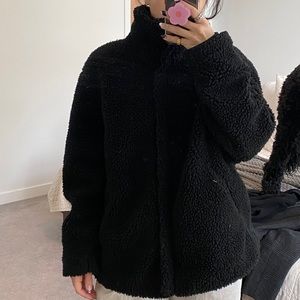 Black Sherpa Coat
